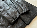 90s GAP Leather Car Coat M Black