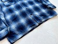 90s Pendleton ShadowPlaid Board Shirt L Blue&White