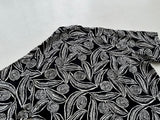 90s Polo Ralph Lauren Long Leaf Rayon Loop Shirt M Black&White