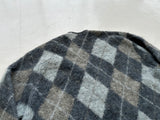 60s Brentwood Argyle Cardigan XL Gray