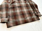 90s Pendleton ShadowPlaid Wool Shirt L Brown