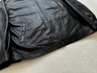 90s Polo Ralph Lauren Leather SwingTop Jacket XL Black