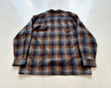 90s Pendleton Shadow Plaid Board Shirt XL Gray&Orange