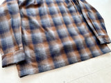 90s Pendleton Shadow Plaid Board Shirt XL Gray&Orange