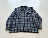 90s Pendleton ShadowPlaid Board Shirt L Blue