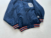 Detroit Tigers Nylon Varsity Jacket L Navy