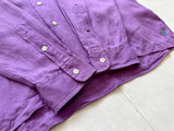 90s Polo Ralph Lauren Silk&Linen Loop L/S Shirt M Lavender