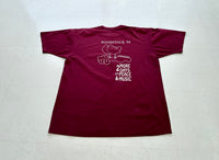 90s Haagen Dazs WoodStock Logo T-shirt XL Burgundy