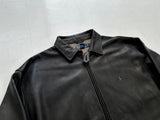 90s Polo Ralph Lauren Leather SwingTop Jacket XL Black