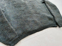 60s DRUMMOND Shaggy Man Mohair Cardigan XL DeepEmerald