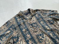 90s Deadstock Polo Ralph Lauren ANDY CAMP Striped Paisley Loop Shirt L