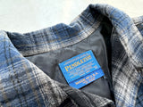 90s Pendleton ShadowPlaid Board Shirt L Black&Blue