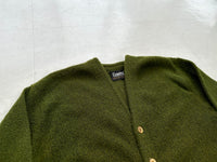 60s CAMPUS Mohair Cardigan L IvyGreen