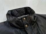 80s Eddie Bauer Leather Puffer Jacket XL Black