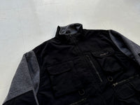 90s Eddie Bauer Fleece Wading Jacket XL Black