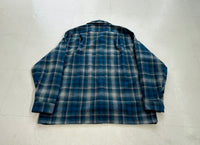 90s Pendleton Shadow Plaid Board Shirt XL Navy Blue