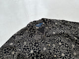 90s Polo Ralph Lauren CLAYTON Black Flower Shirt L