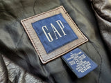 90s GAP Leather Car Coat L Deep Brown