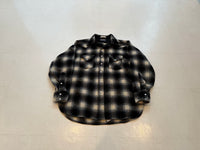 70s Pendleton ShadowPlaid Western Shirt XL Black&White