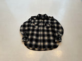 70s Pendleton ShadowPlaid Western Shirt XL Black&White