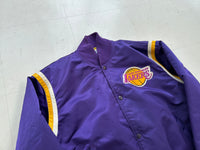 Los Angeles Lakers Nylon Varsity Jacket L Purple