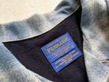90s Pendleton Shadow Plaid Board Shirt L TurquoiseBlue&White