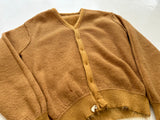 60s cepner Mohair Cardigan M GoldenBrown