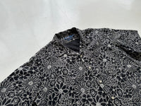 90s Polo Ralph Lauren CLAYTON Black Flower Shirt XL Black