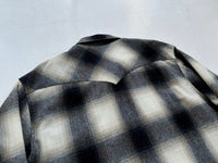 90s Pendleton Shadow Plaid Western Shirt XL Black&Ivory