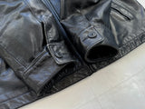 90s GAP Sports Leather Jacket L Black