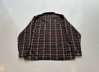 60s Shadow Plaid Wool Board Shirt Gray&Orange