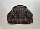 60s Shadow Plaid Wool Board Shirt Gray&Orange