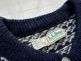 80s L.L.Bean BirdsEye Knit Cardigan L