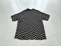 90s Polo Ralph Lauren CALDWELL ZigZag Loop Shirt L Black&White