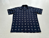 90s Polo Ralph Lauren LANCE Chain Shirt M DeepNavy