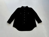 80s Polo Ralph Lauren Suede Leather Western Shirt Jacket Black