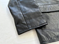 90s Polo Ralph Lauren Leather CarCoat XL Black