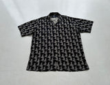 90s Polo Ralph Lauren Zebra Silk Loop Shirt M Black