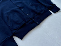 80s MAPLE Varsity Jacket L DeepNavy