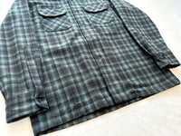 90s Pendleton Shadow Plaid Board Shirt M Turquoise&Black