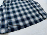 RRL Shadow Plaid Rayon Loop Shirt XL White&Blue&Green