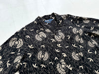 90s Polo Ralph Lauren CLAYTON Black Flower&Leaf XL Black