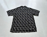 90s Polo Ralph Lauren Zebra Silk Loop Shirt M Black