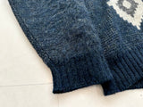 60s THANE Diamonds Mohair Sweater XL Navy