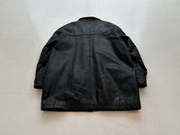 90s GAP Leather Car Coat XL Black