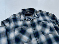 RRL Shadow Plaid Rayon Loop Shirt XL White&Blue&Green