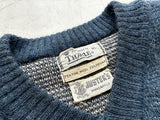 60s THANE Diamonds Mohair Sweater XL Navy