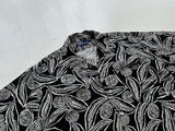 90s Polo Ralph Lauren Long Leaf Rayon Loop Shirt M Black&White