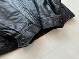 90s GAP Leather Zip Jacket L Black