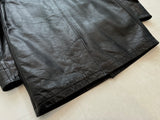 90s GAP Leather Car Coat M Black